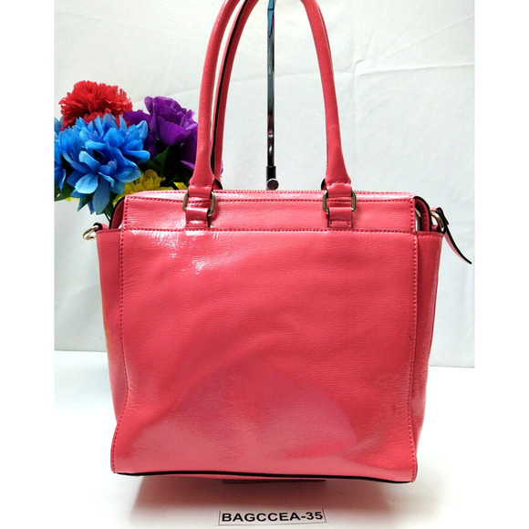 Kate Spade Beacon Court Jeanne Strawberry Red Patent Leather Top Handle Tote Bag - Picture 2 of 13